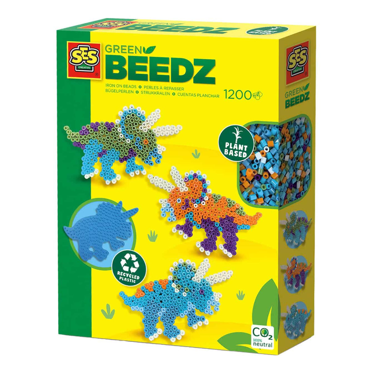 Ses creative ses green beedz – Bügelperlenset Triceratops Dino