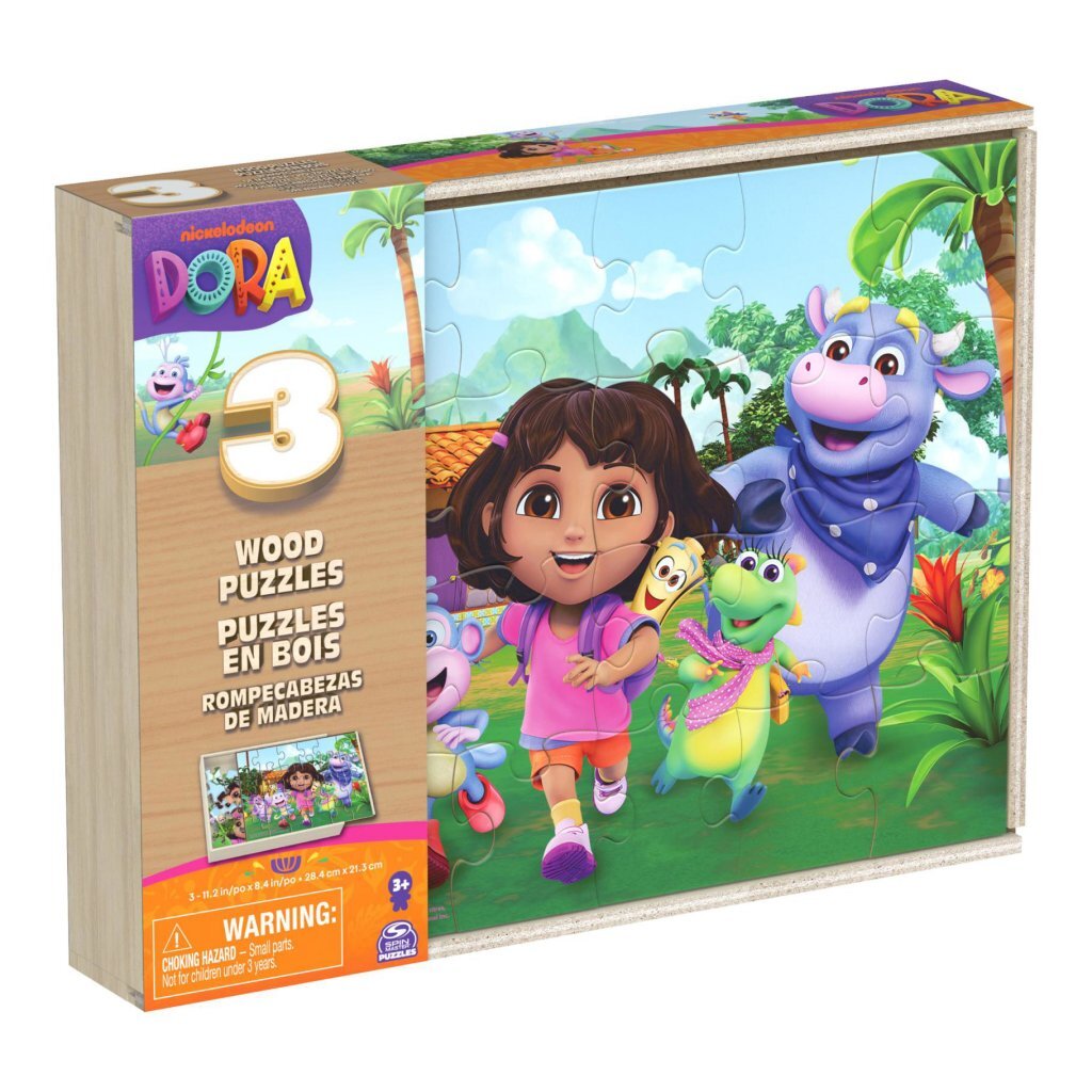 Dora 3in1 Holzpuzzle 3x24 Teile
