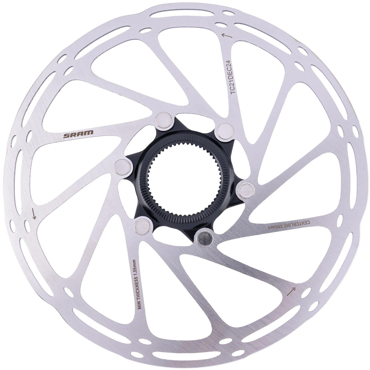 Sram-Bremsscheiben-Mittellinie, Rotor-Mittellinie 180 mm mit Sicherungsring