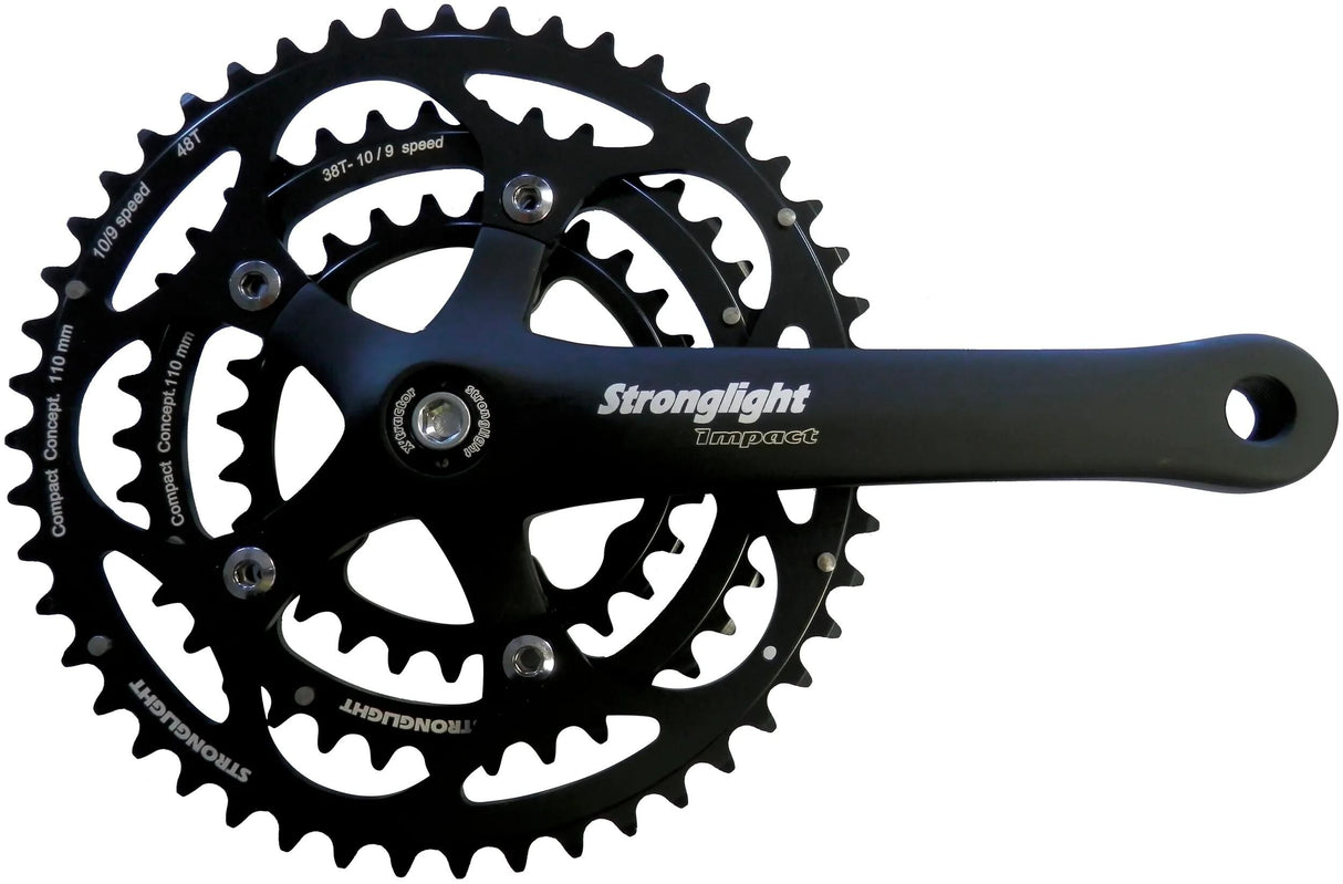Stronglight Kurbelgarnitur Impact Kurbelgarnitur Strongl.Impact 28 38 48t schwarz
