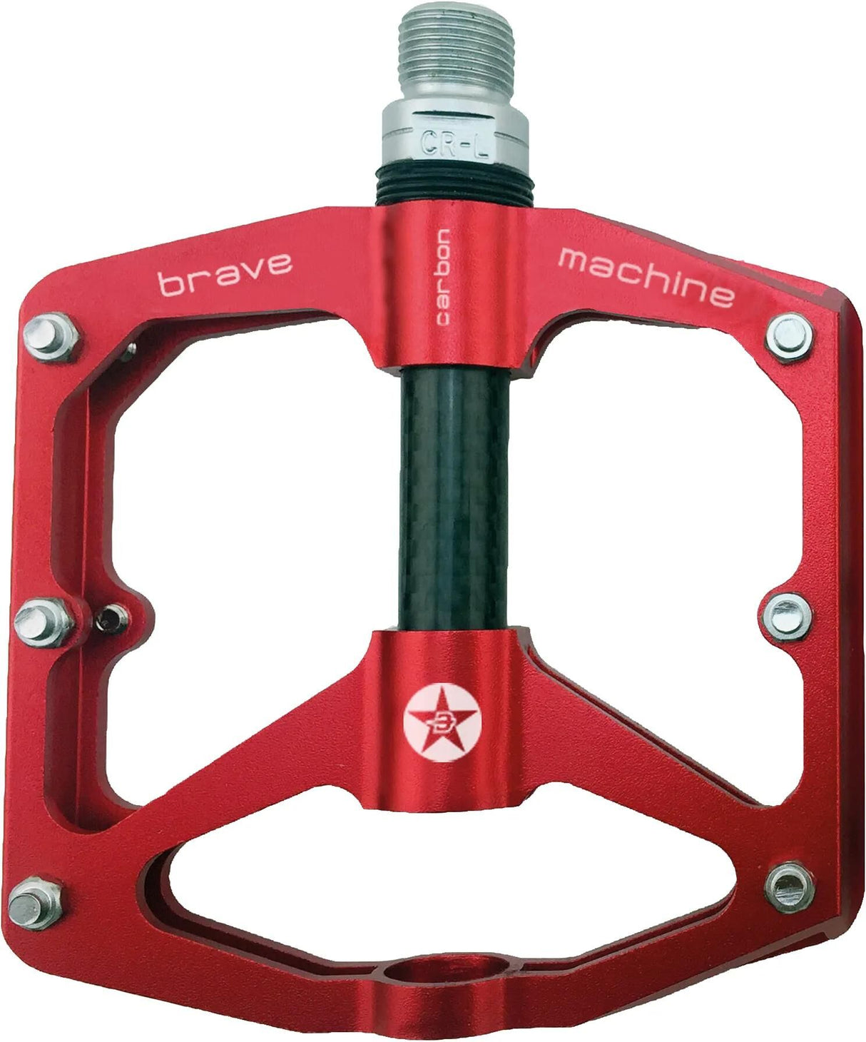 Brave Plattformpedal Freeride Carbon Mod. 19 Plattformpedal Freeride Carbon Rot