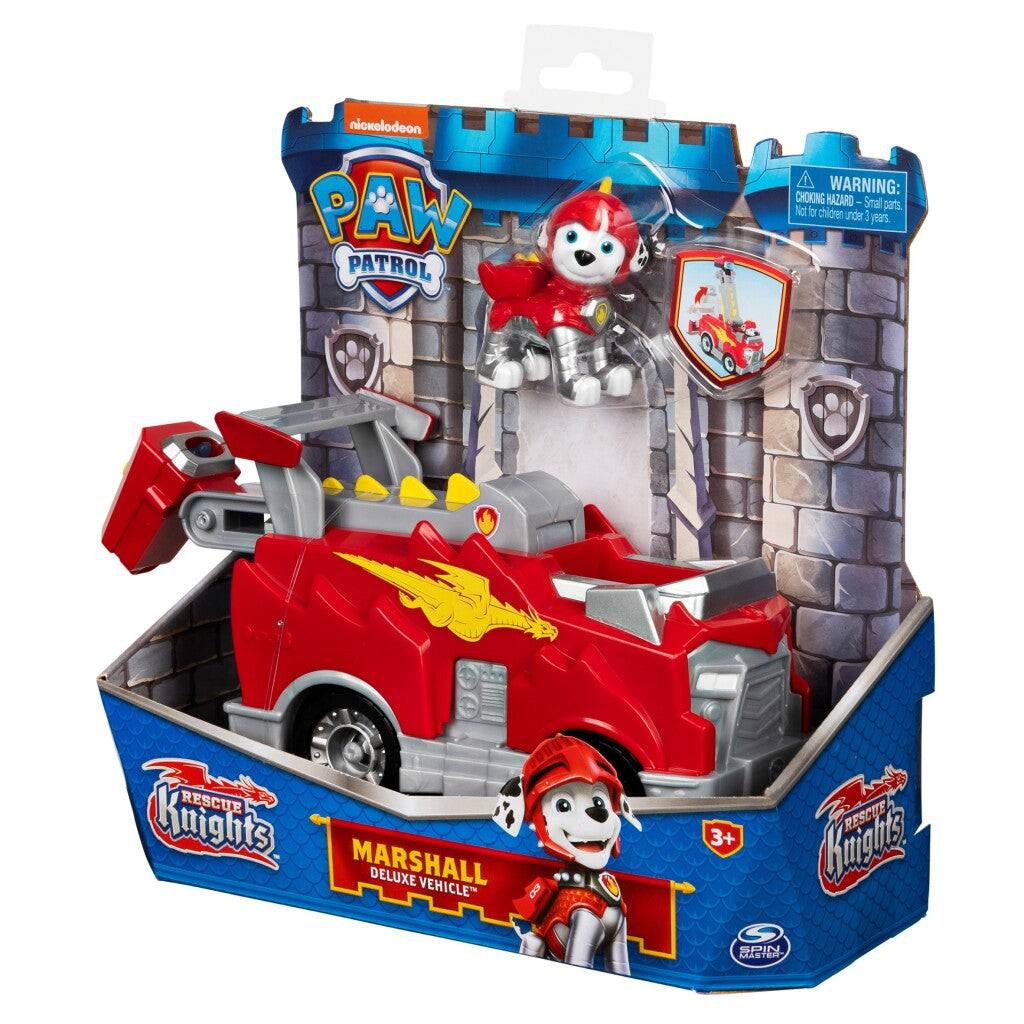 Paw Patrol Rescue Knights Marshall + Deluxe-Fahrzeug