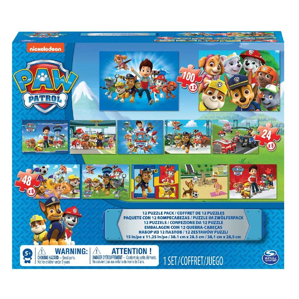 Paw Patrol 12in1 Puzzleset 25 48 100 Teile