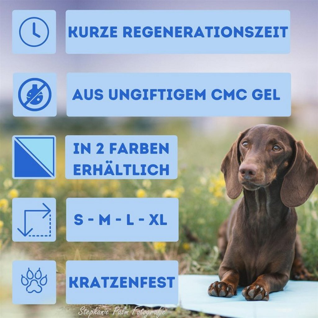 Nosli Nosli selbstkühlende Kühlmatte für Hunde und Katzen 50x90 cm meerblau