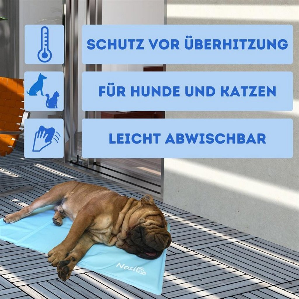 Nosli Nosli selbstkühlende Kühlmatte für Hunde und Katzen, 50 x 90 cm, Eisblau