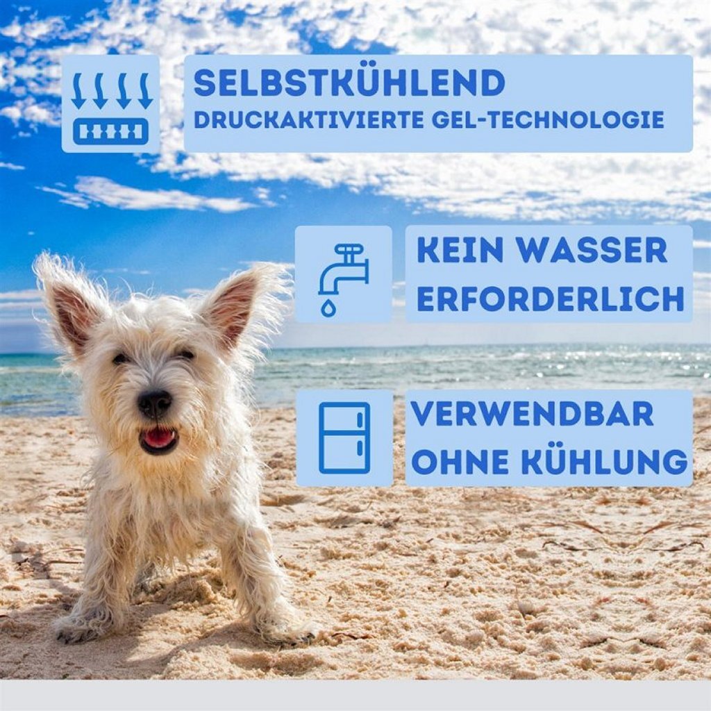 Nosli selbstkühlende Kühlmatte für Hunde und Katzen 76x103 cm meerblau