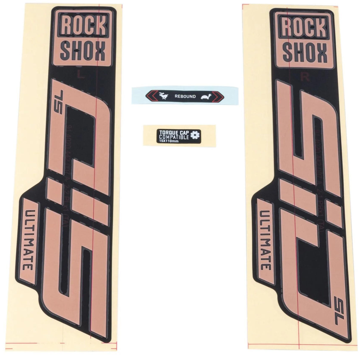 RockShox Aufkleber-Set RS SID SL ULT. Kupferoptik