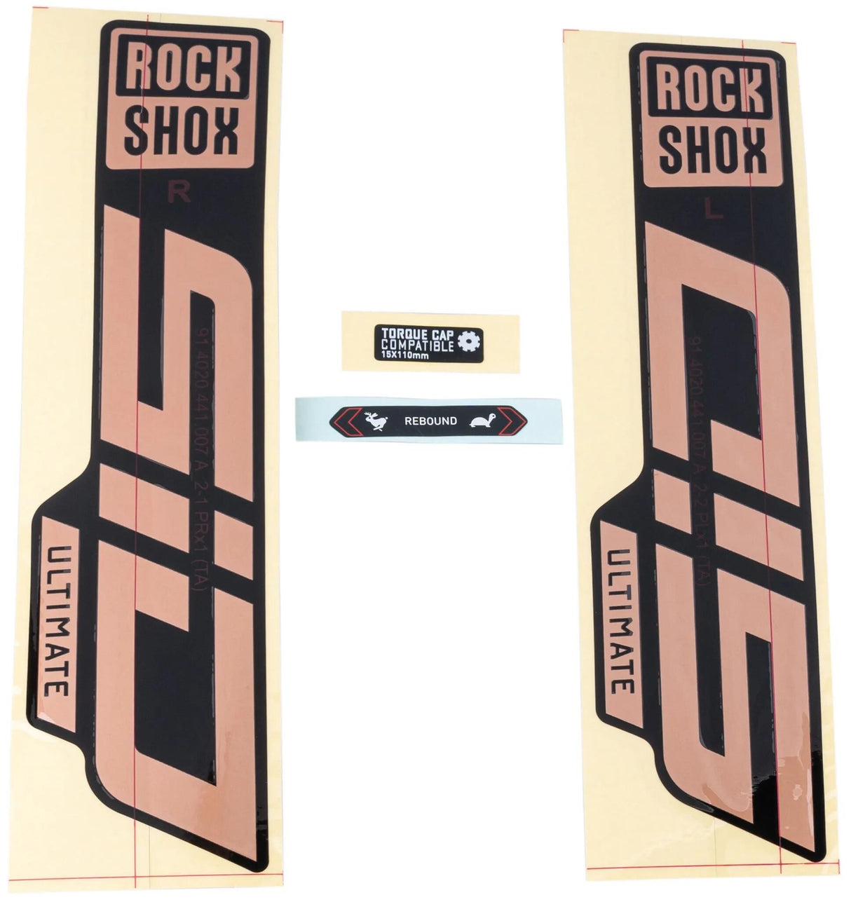 Rockshox Dekorset Signatur Series Aufkleberset RS Sid Ult. Kupferoptik