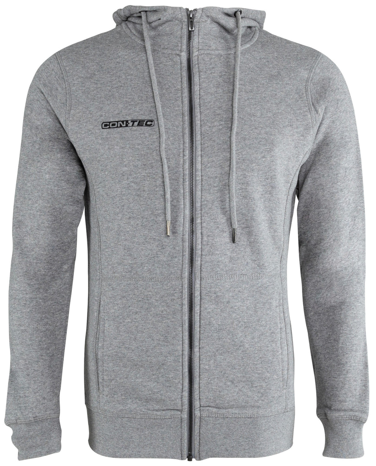 Contec Sweatjacke mit Kapuze, Reißverschluss, hell, CT-Zip, Kapuzenpullover, Reißverschluss, hell, Größe XL, hellgrau