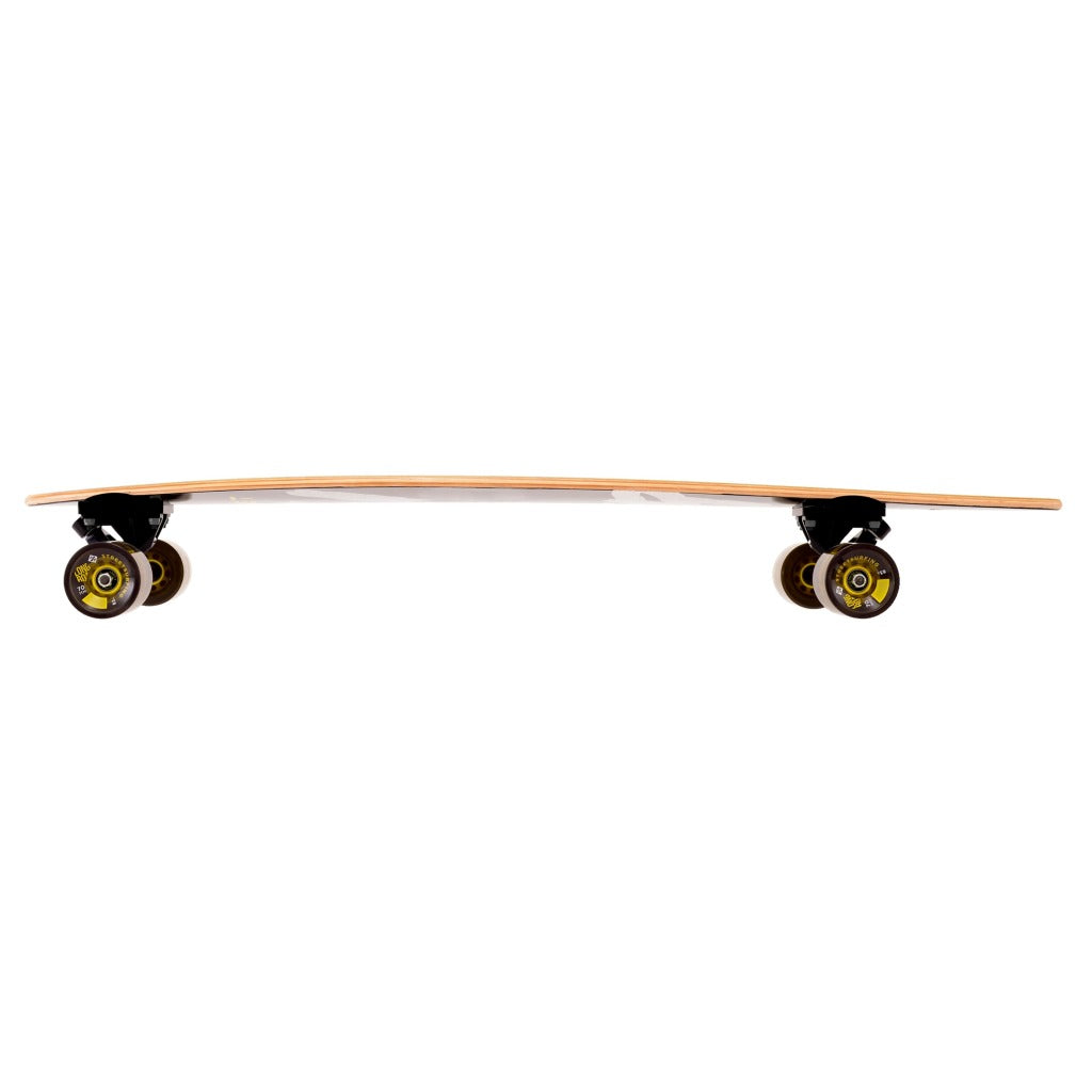 Streetsurfendes Pintail-Roadline-Skateboard