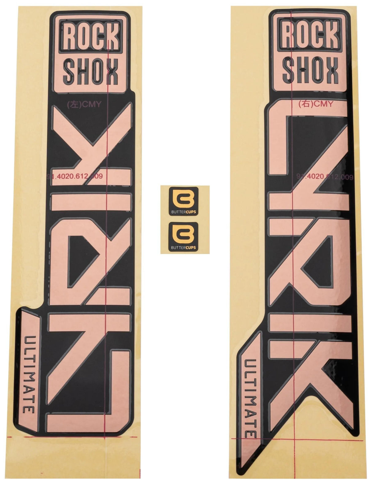 RockShox Dekorset Aufkleberset RS Matt Kupfer Lyric Ult 27 29 Matt-Cop.