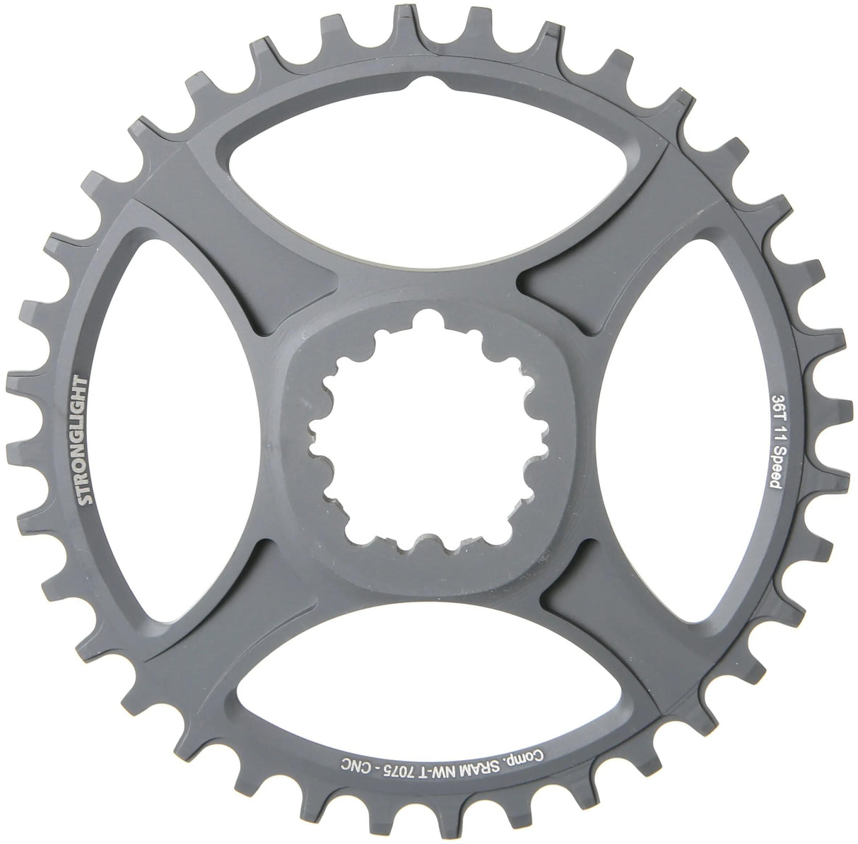 Stronglight Kettenblatt ht3 mod. 17 Kettenblatt Strongl.HT3 36Z innen Alu schwarz