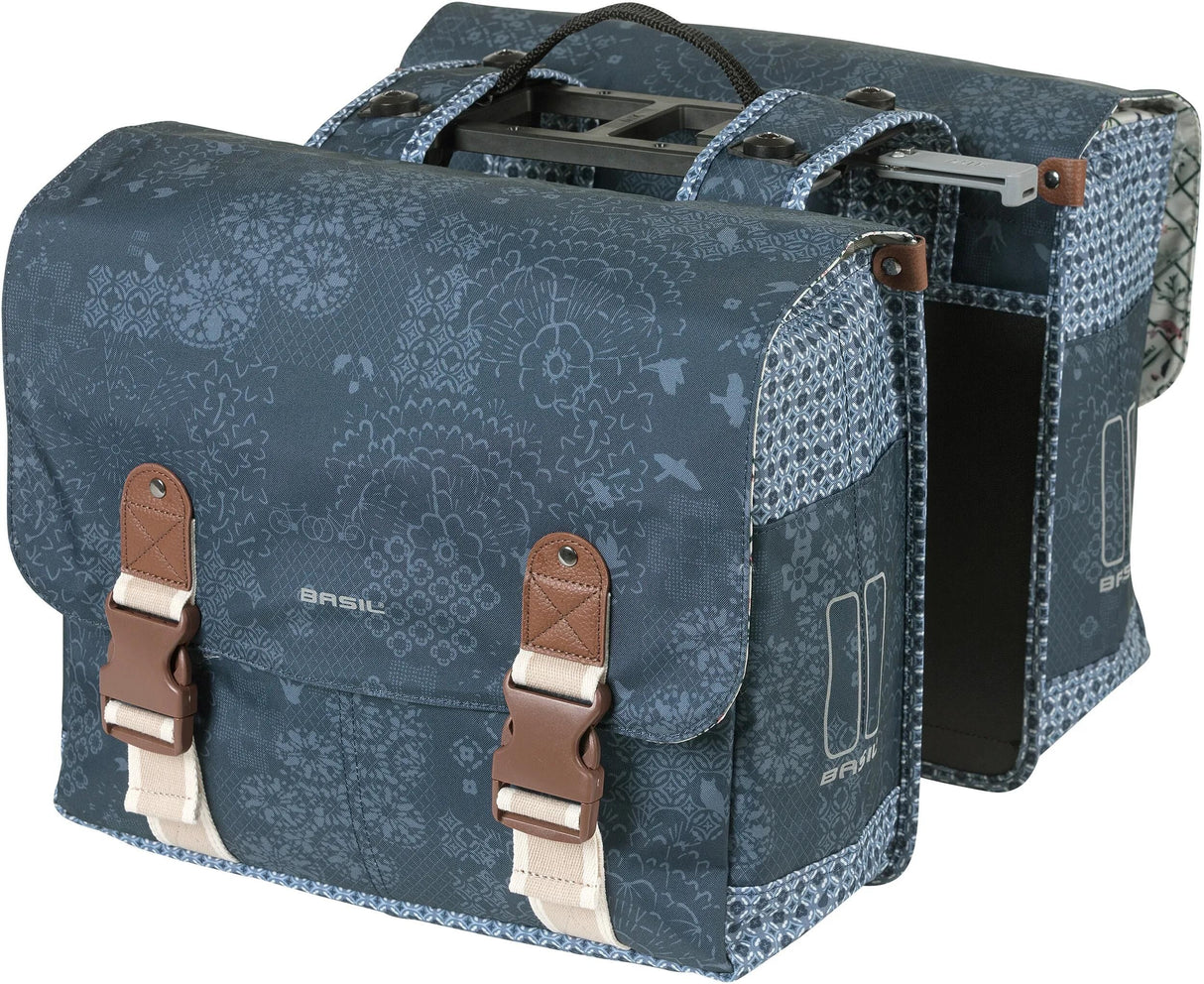 Basil Doppelte Fahrradtasche Bohème Mik 35 Liter – Indigoblau