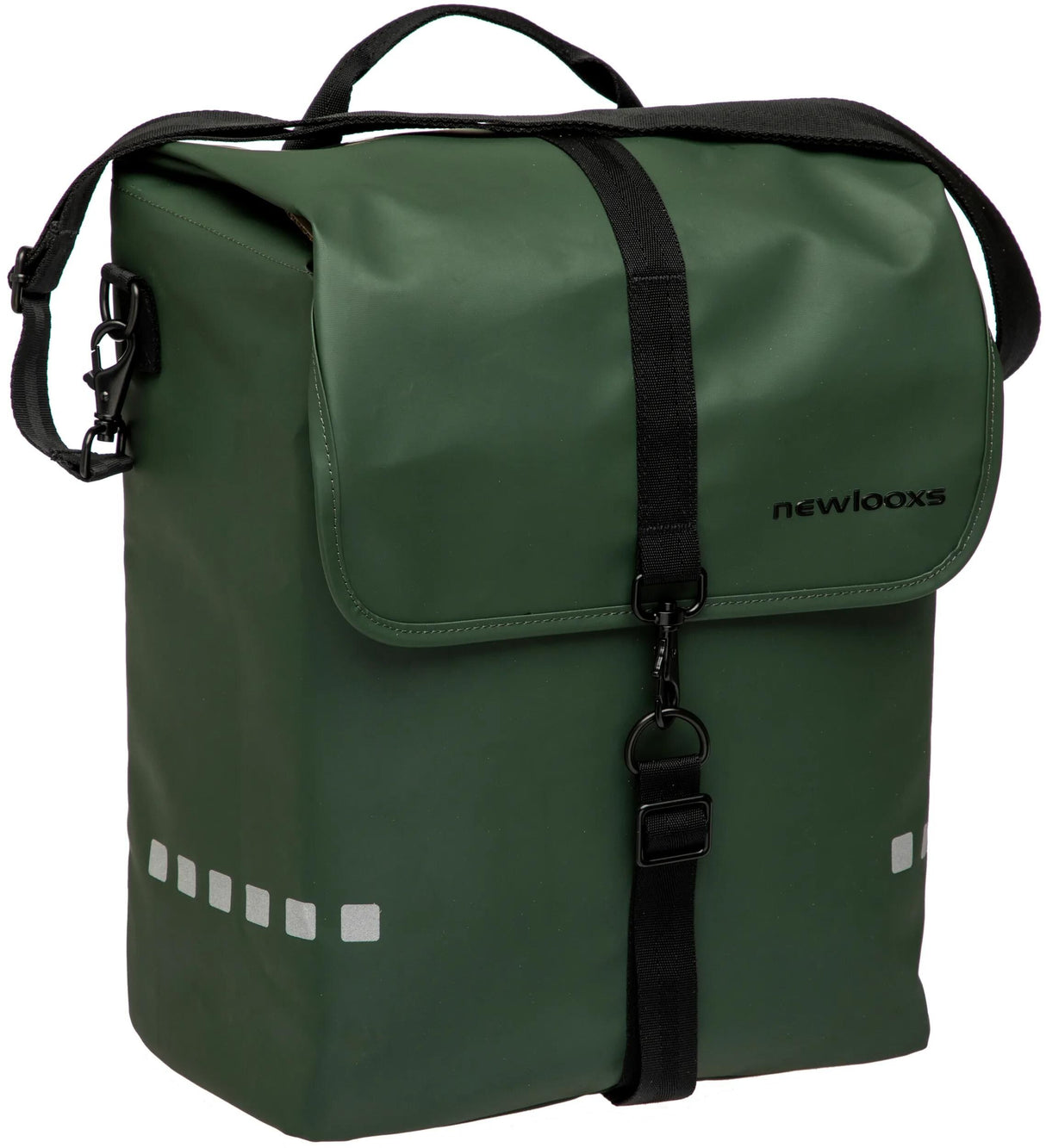 Odense Single Bicycle Bag - Wasser -Repellent - 17,5 l - Schwarzes Grün
