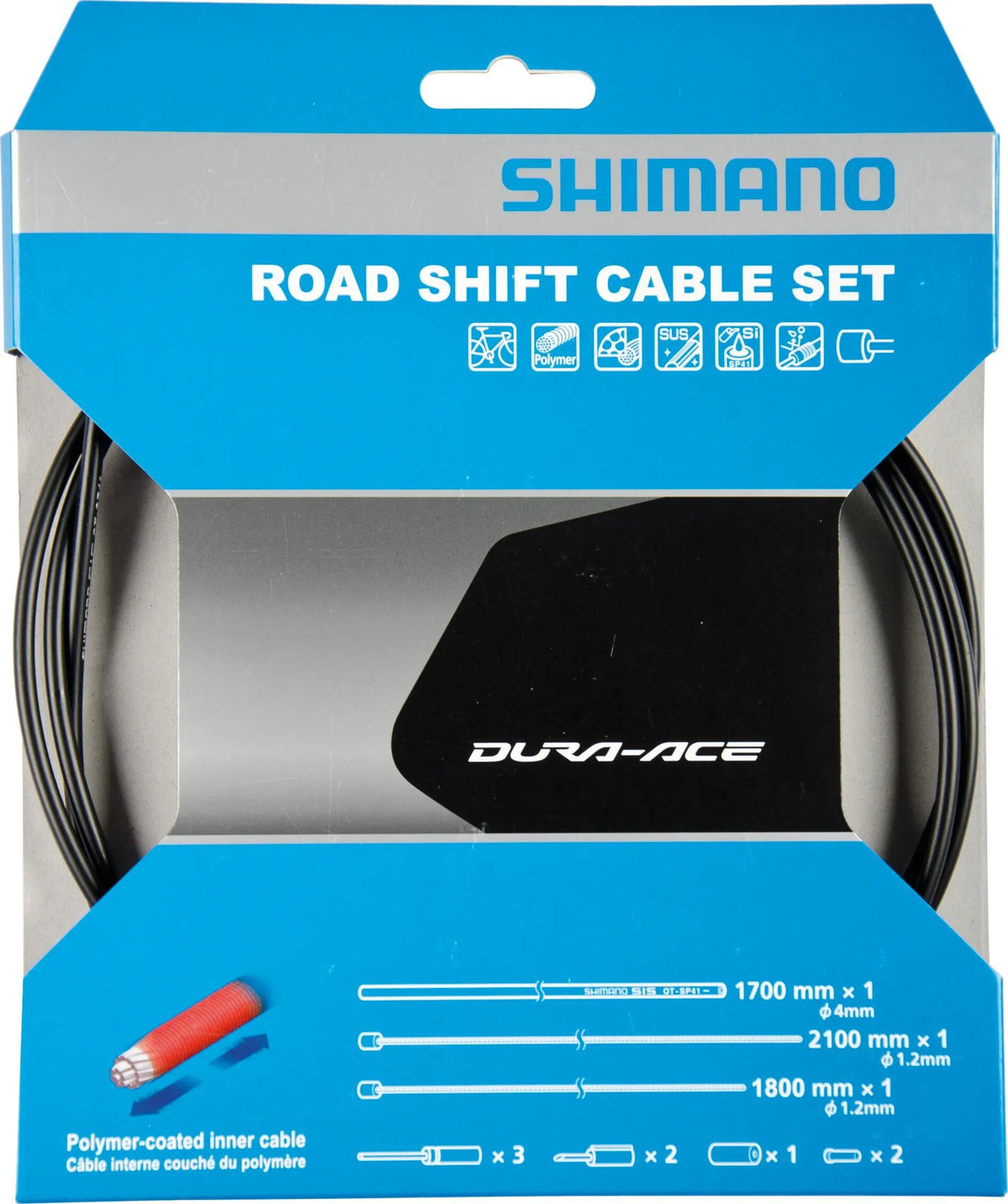 Shimano Schaltzugset Dura Ace BC-9000 Shim.Derail.Cab.Set da BC9000 Polymer Bl.