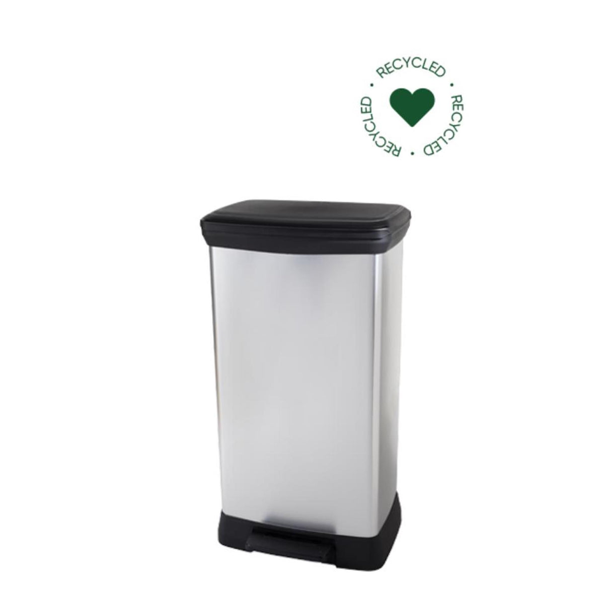 Curver Treteimer Decobin Duo 23l 23l Silbermetallic