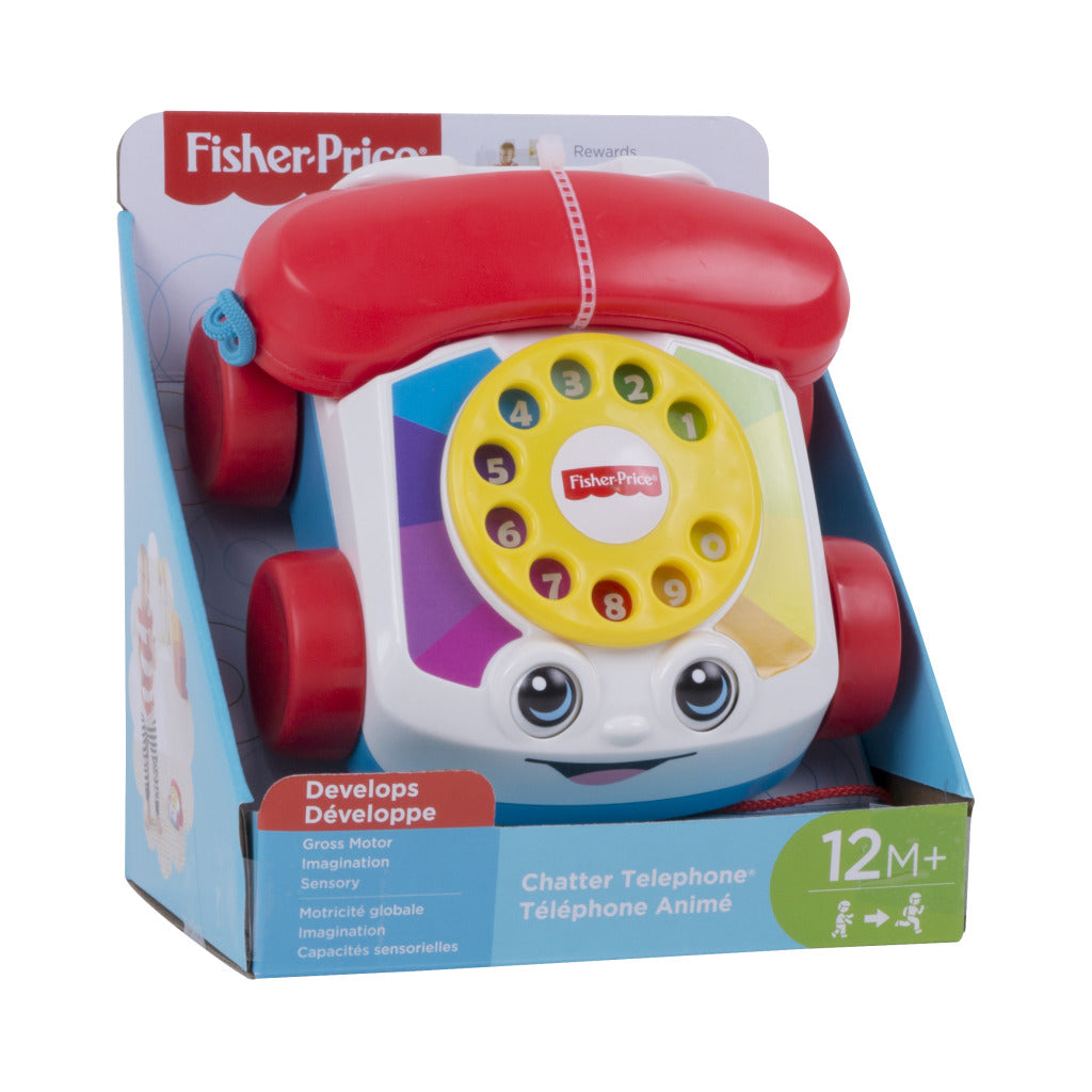 Fisher-Price-Kleinkindtelefon – mit Zugschnur – Spielzeugtelefon