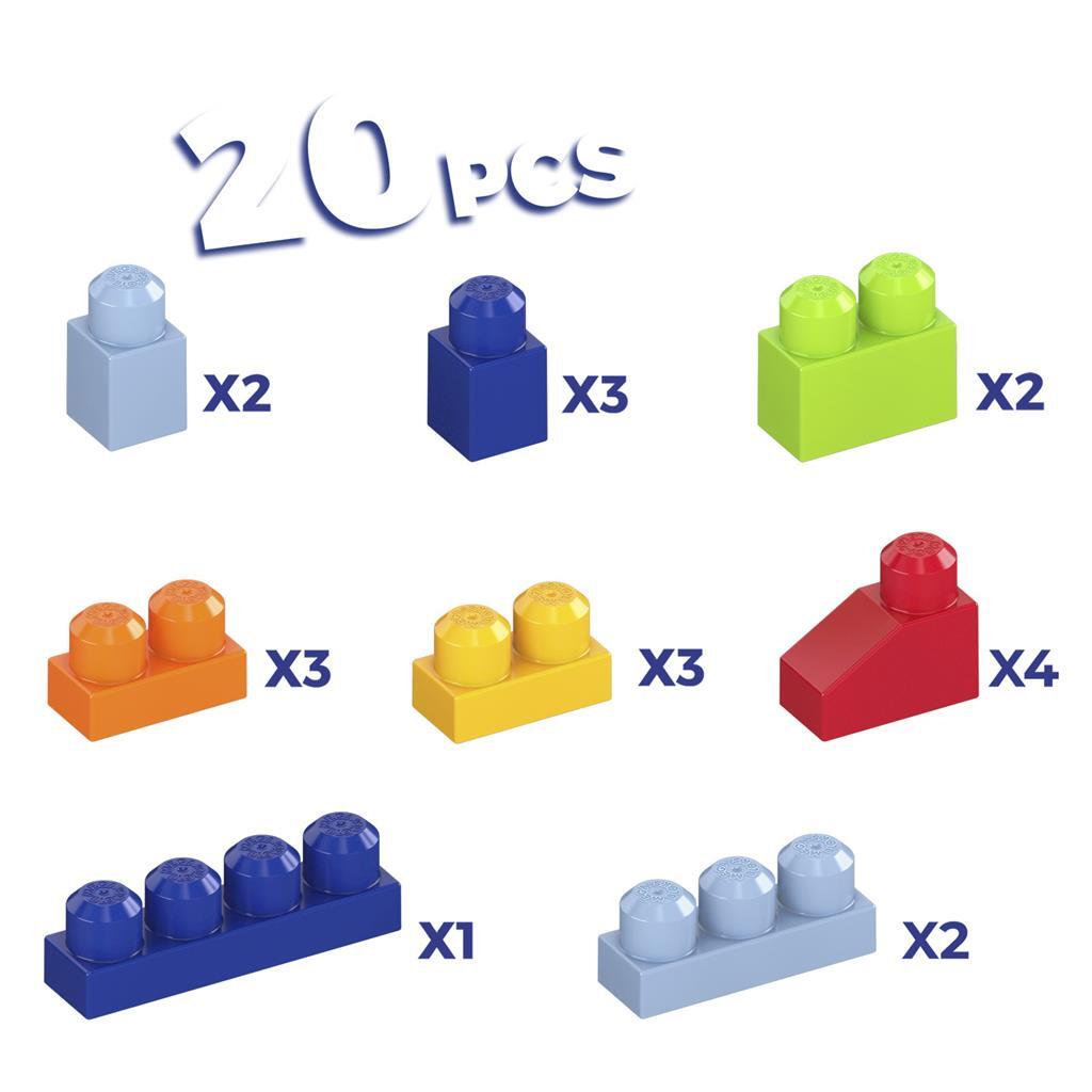 Mega Bloks Wagen mit Blöcken 20-teilig