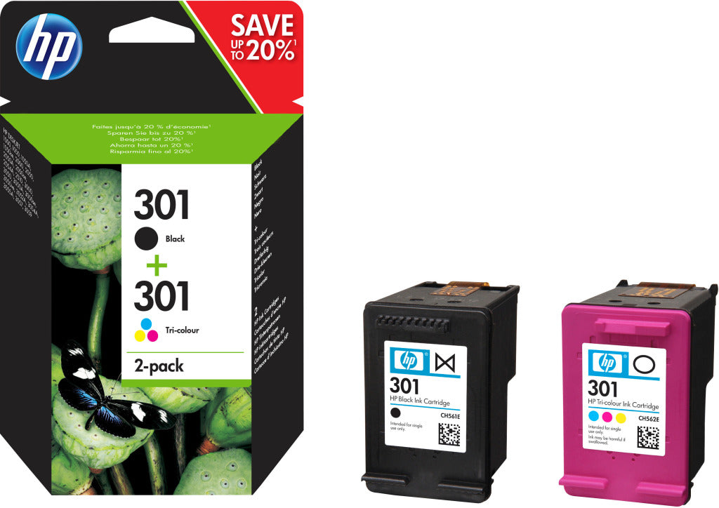 HP 301 ZW und KL Action Pack N9J72AE