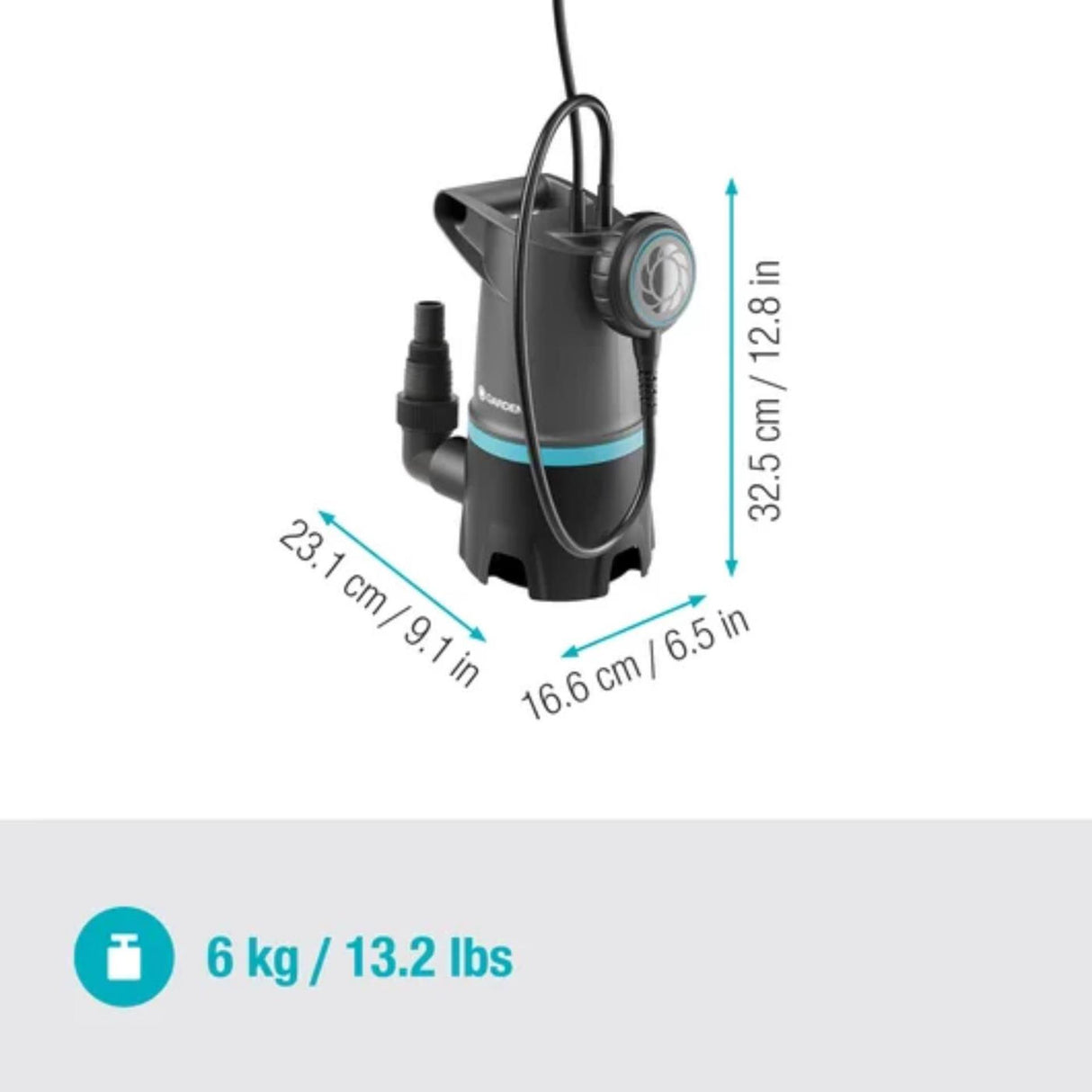 Gardena Schmutzwasser-Tauchpumpe 20000 Basic - 09017-47