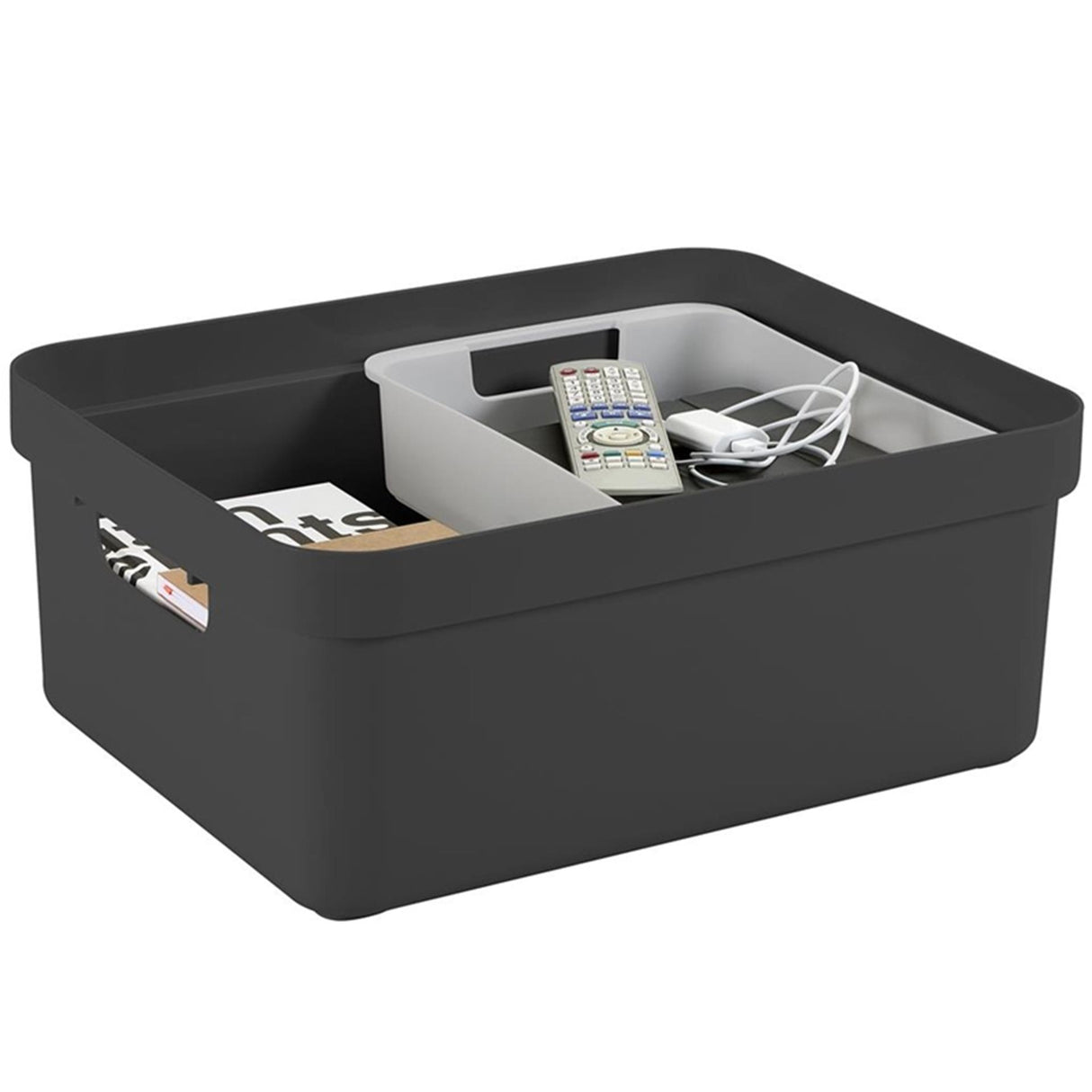 Sunware - Sigma Home Aufbewahrungsbox 24l Anthrazit - 44,5 x 34,5 x 18 cm