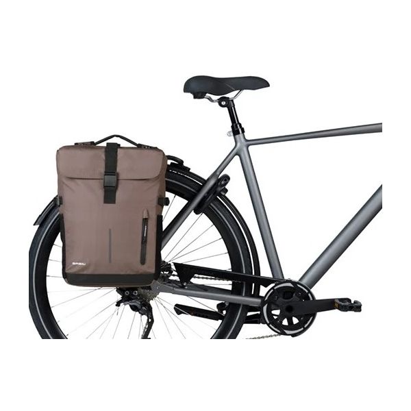Basil Doppelte Fahrradtasche Move Mik 30 Liter 16 x 27 x 38 cm – braun