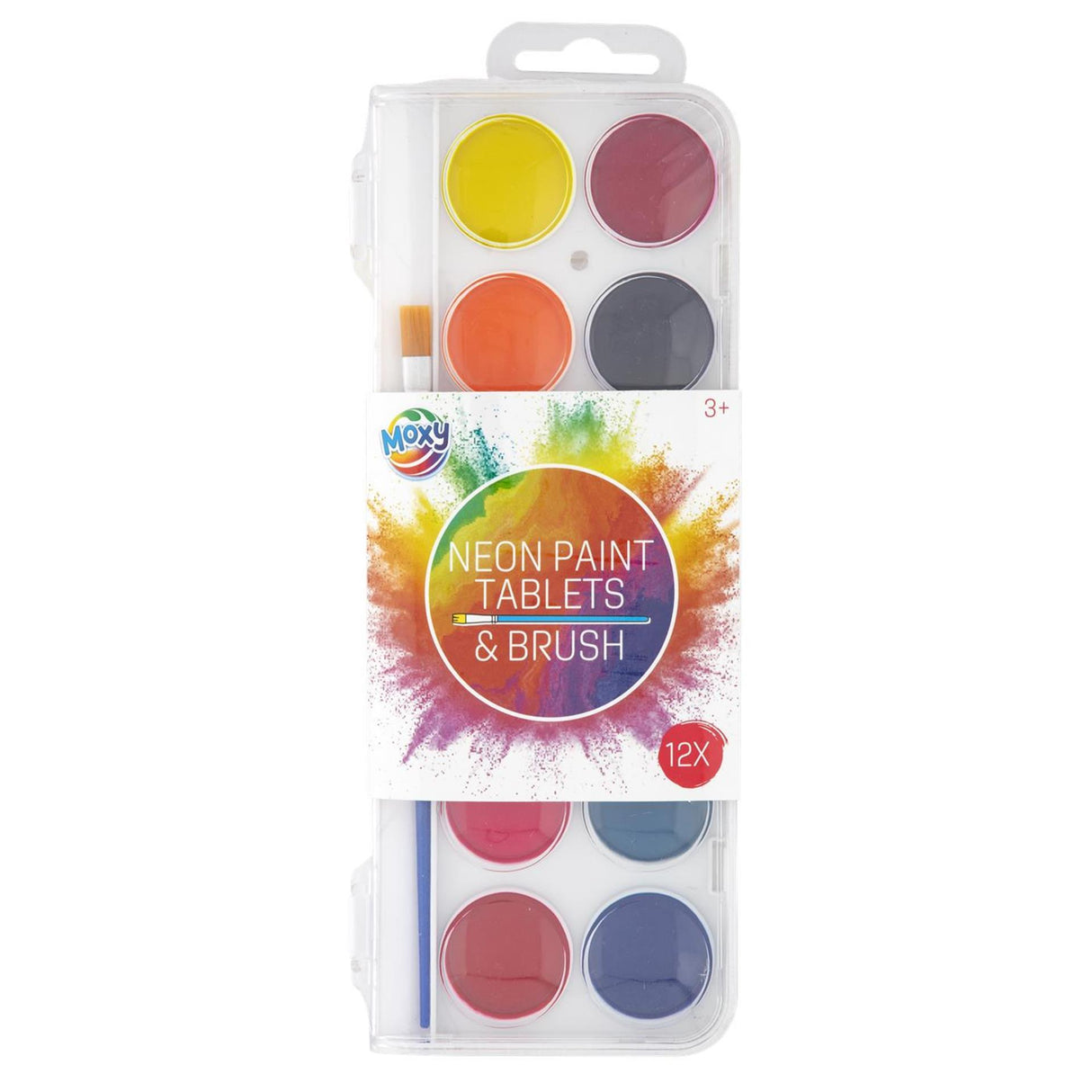 Kreative Bastelgruppe, Farbpalette Neon mit Pinsel