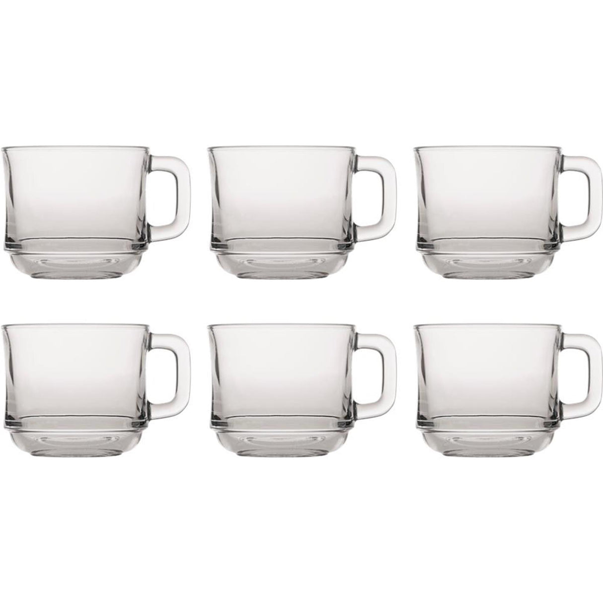 Duralex Teeglas Lys, stapelbar, Hartglas, 220 ml, 6 Stück, Durchmesser 8 x 7,1 cm