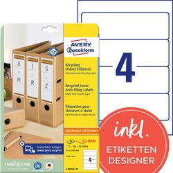 Etiketten avery ultragrip wit