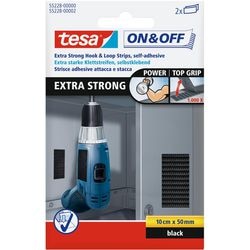 Tesa Klettstreifen 50x100m schwarz