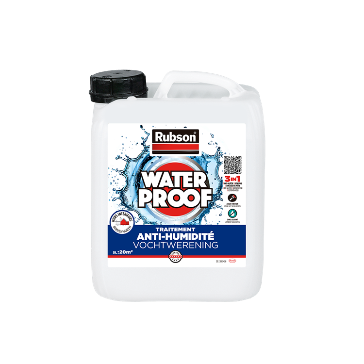 Rubson vochtige binnenmuren coating 5 l jug | vochtige binnenmuren coating | waterdichte coating | vochtbestreiding transparant