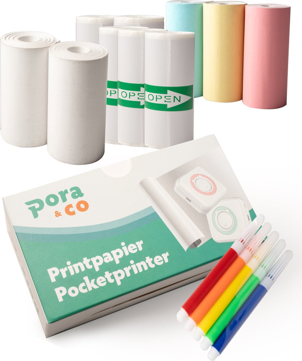 Pora co - navulling - c15 - verschillende rollen - pocket printer