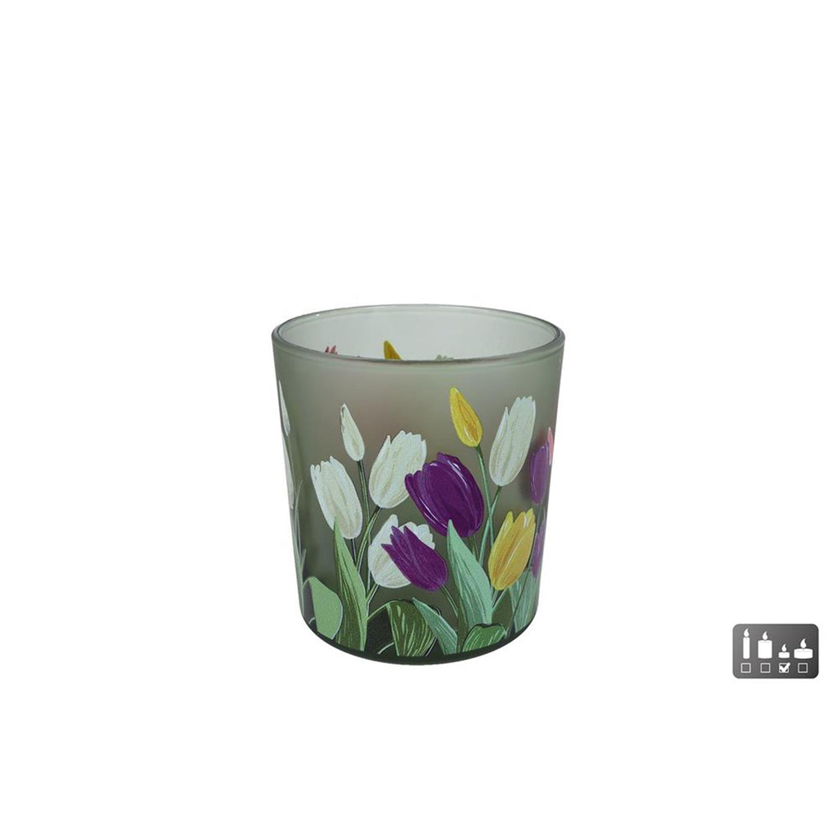 Teelicht Tulpe Glas 7,5x7,5x8cm
