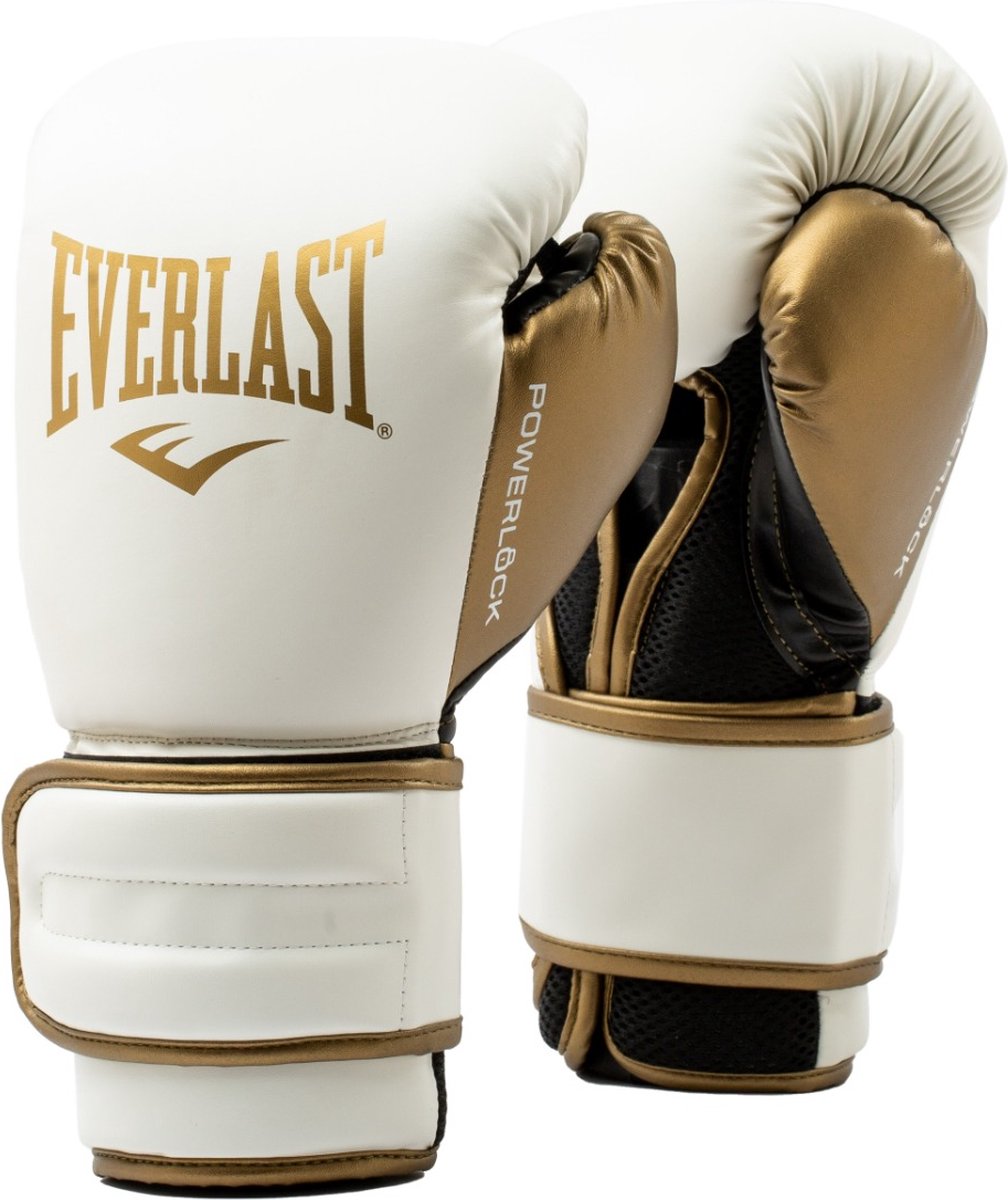 Everlast powerlock 2r training glove, white gold 16-oz