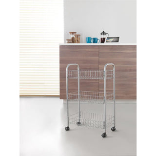 Metaltex Tomado Küchen-Badezimmer-Aufbewahrungswagen Lugano 41x23x63 cm Räder