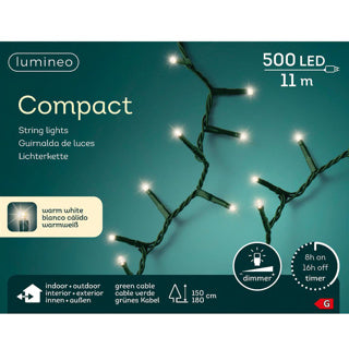 Lumineo Christmas Compact Indoor Outdoor Warmweiß 11 Meter 500 Lichter