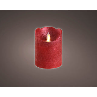 LED Winkekerze Wachsbo innen weihnachtlich rot warmweiß 10 cm
