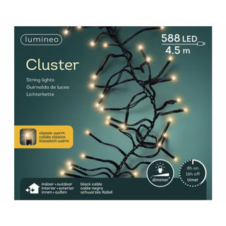 Lumineo Weihnachtscluster warm drinnen und draußen