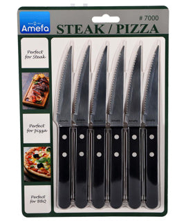 Amefa Pizzasteakmesserset 6-teilig schwarz