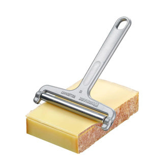 Westmark Käsehobel mit Rolle und Schneiddraht, Edelstahl-Aluminium, Rollenschnitt, Silber, 71002270