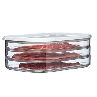Mepal Modula Fleischbox – 550 ml 3-lagig – Frischhaltebox – Weiß