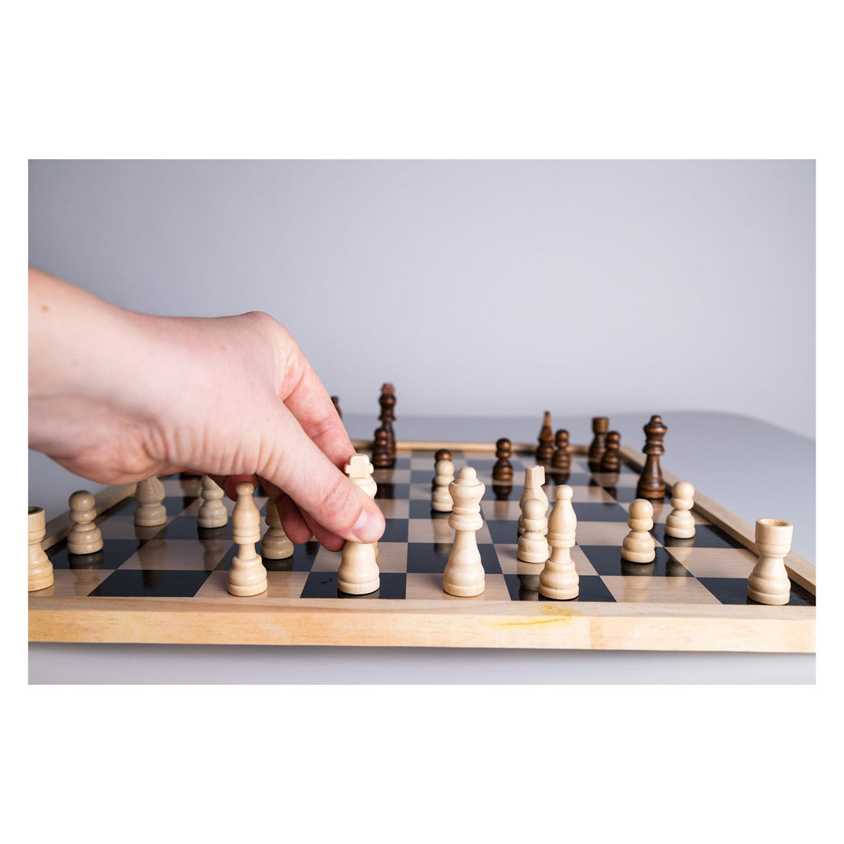 Clownspiele Schachfiguren Holz, 32-tlg.