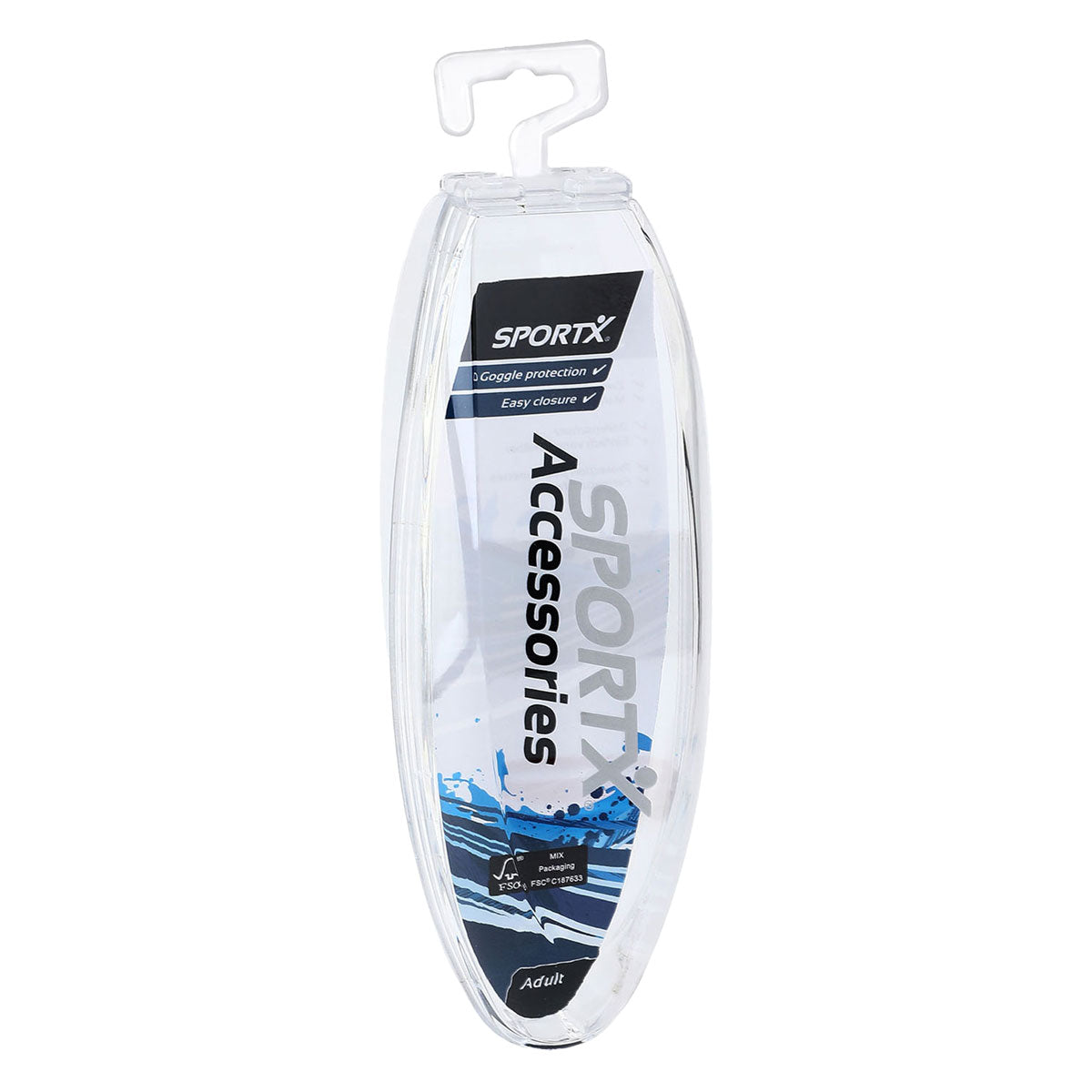 Sportx Schwimmbrillen-Aufbewahrungsbox transparent