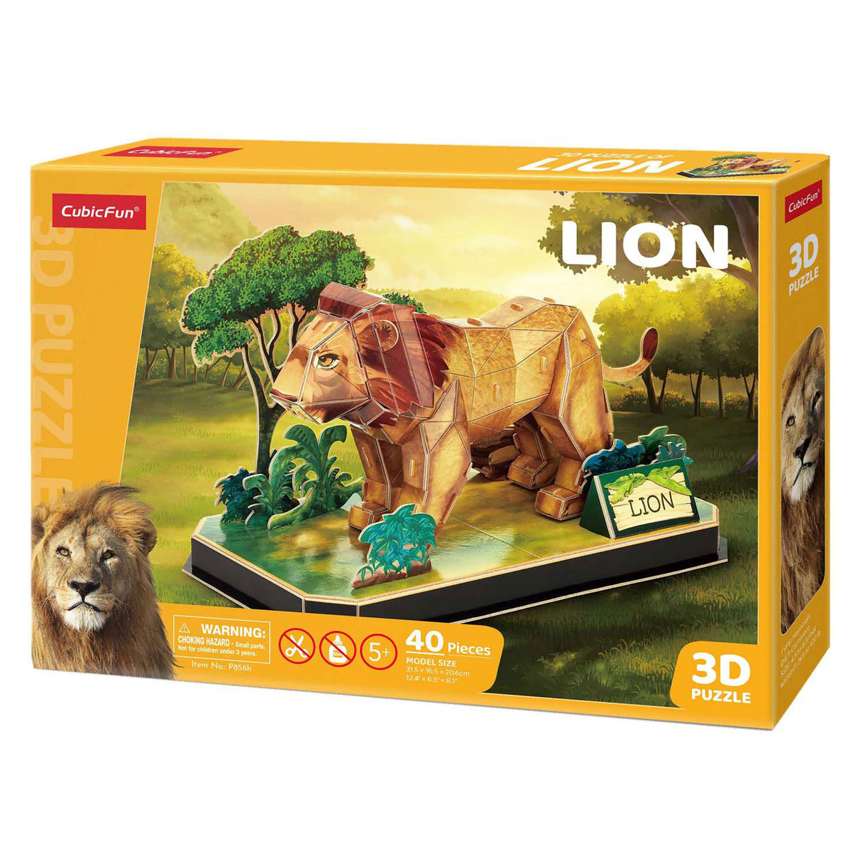 Kubisches lustiges 3D-Puzzle Löwe