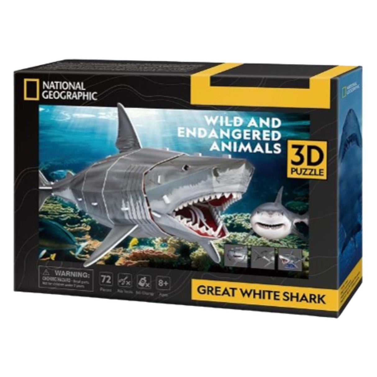 Kubisches lustiges 3D-Puzzle National Geographic White Shark