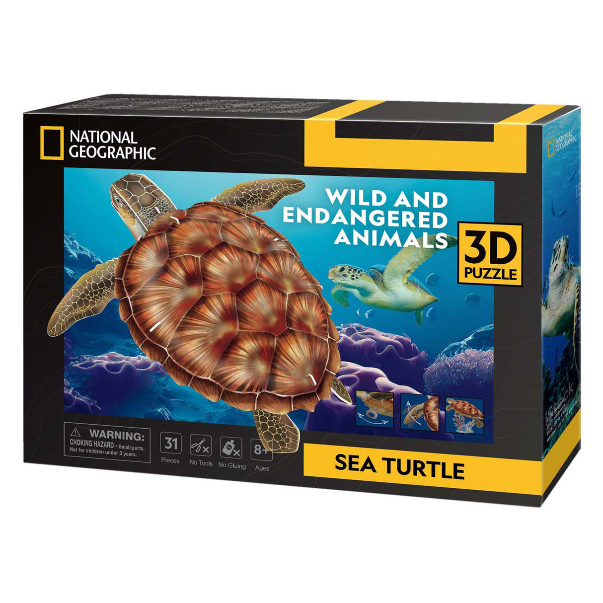 Kubisches lustiges 3D-Puzzle National Geographic Meeresschildkröte