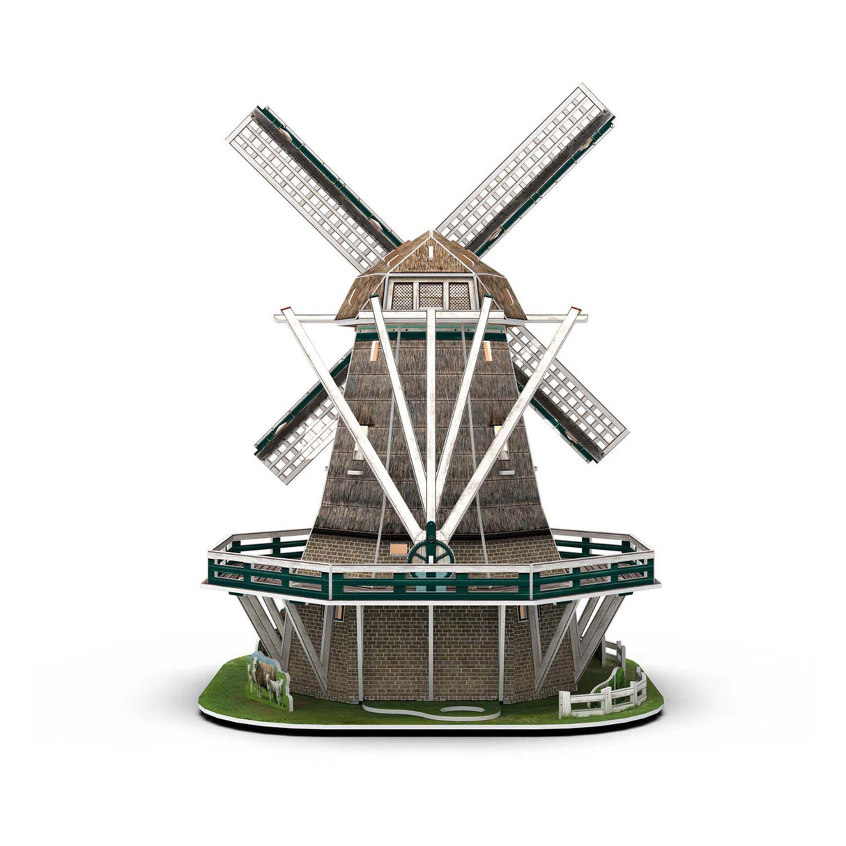 Kubische lustige 3D-Puzzlemühle LED - 65-tlg.