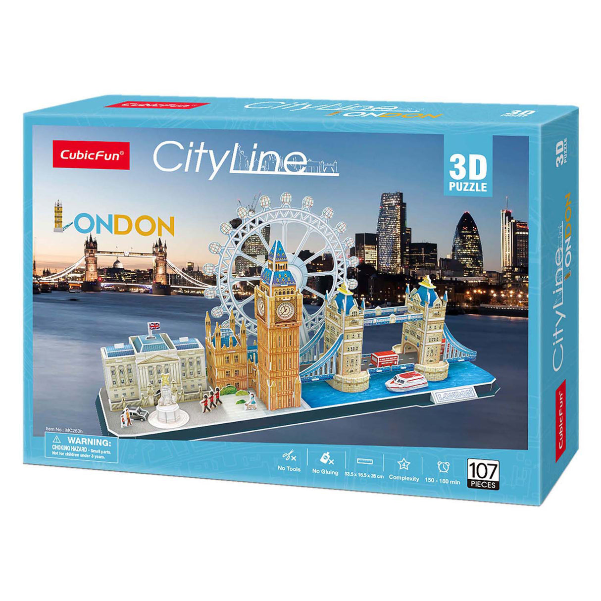 Kubisches lustiges 3D-Puzzle City Line London