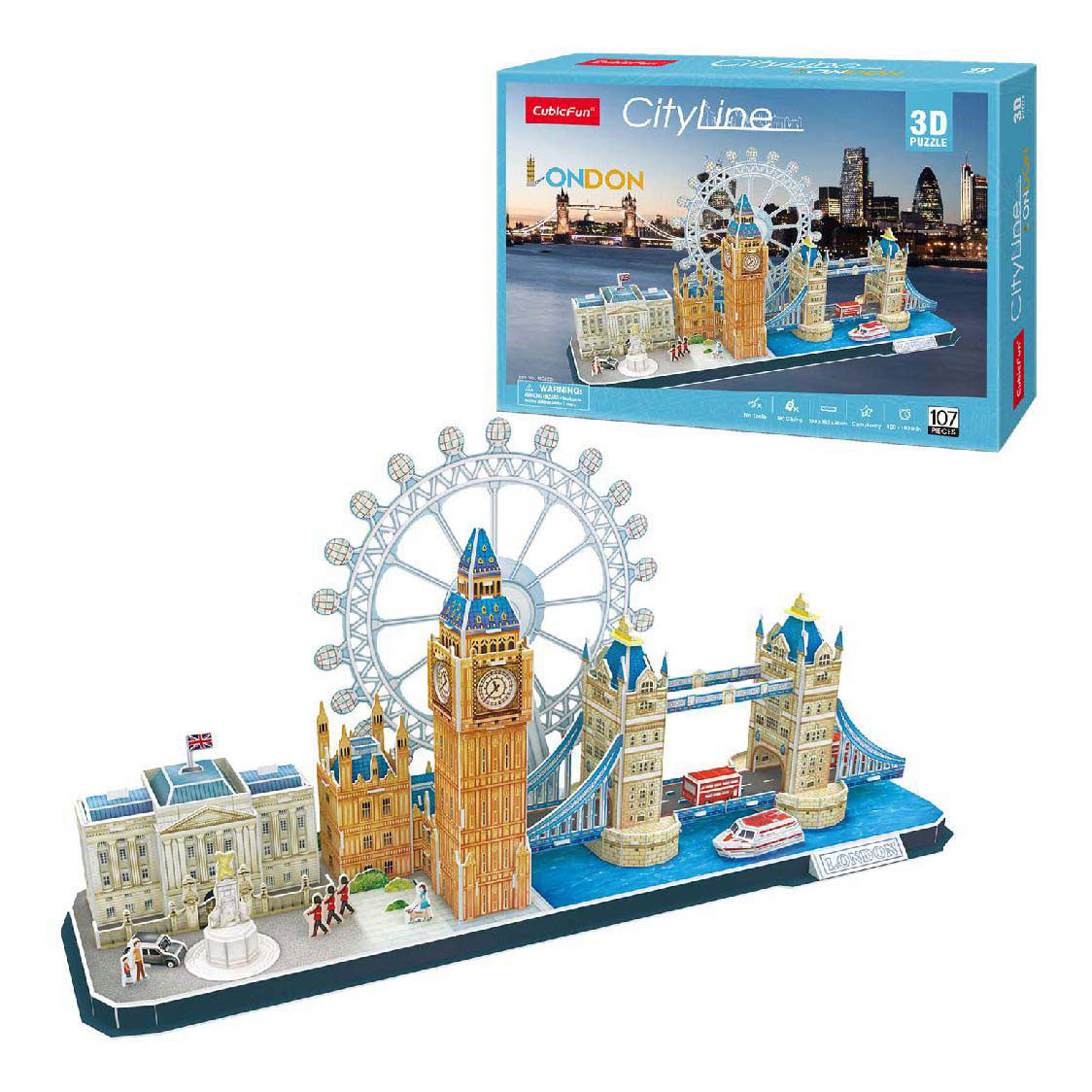Kubisches lustiges 3D-Puzzle City Line London