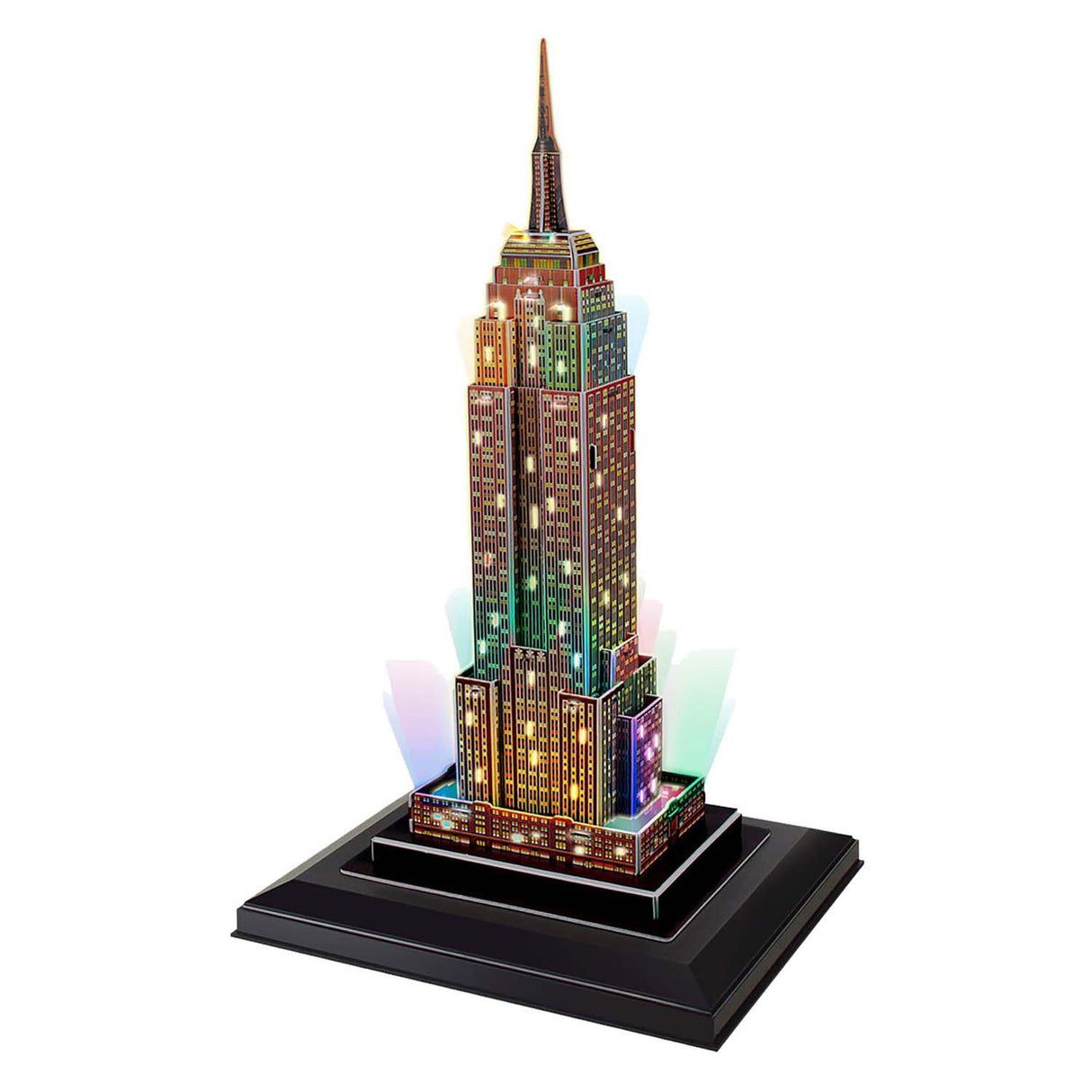 Kubisches, lustiges 3D-Puzzle „Empire State Building“ mit LED-Beleuchtung